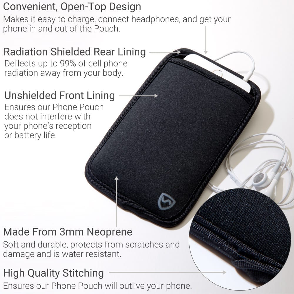 SYB Phone Pouch - EMF & 5G Blocker For Android And iPhone Cell Phones by Shield Your Body